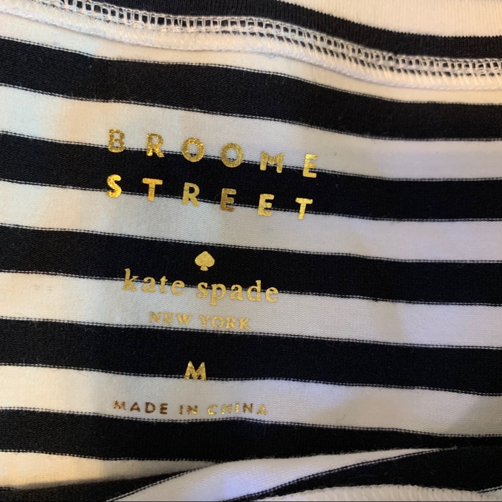 Kate Spade Broome Street Peplum Striped Top size M - Picture 2 of 5
